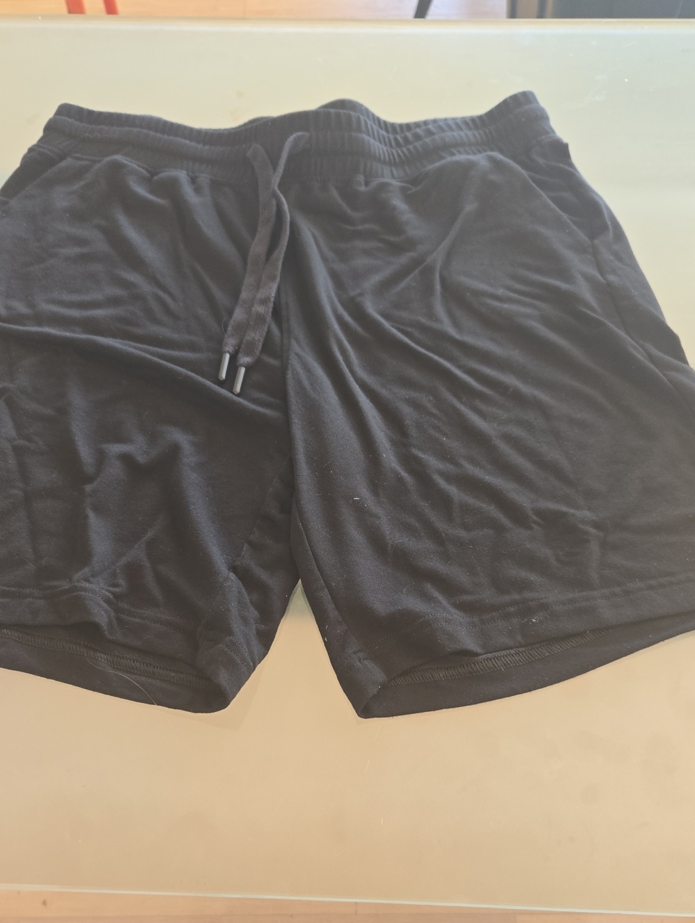 Men's Black Athletic Drawstring Shorts